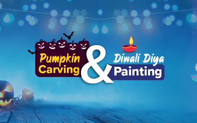 Pumpkin Carving & Diwali Diya Painting - Post Banner