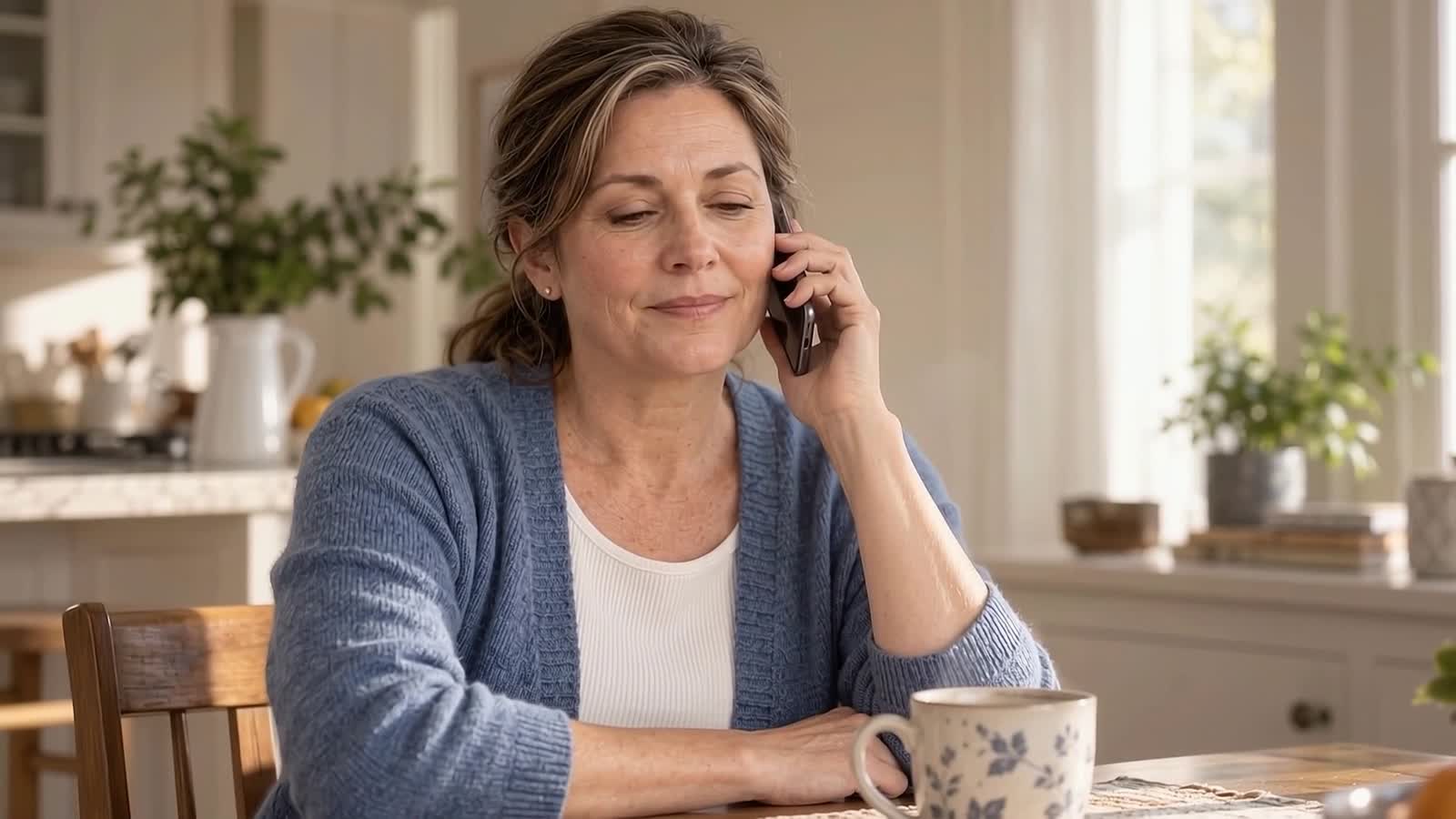 Anna speaking with her health plan during her knee-care journey